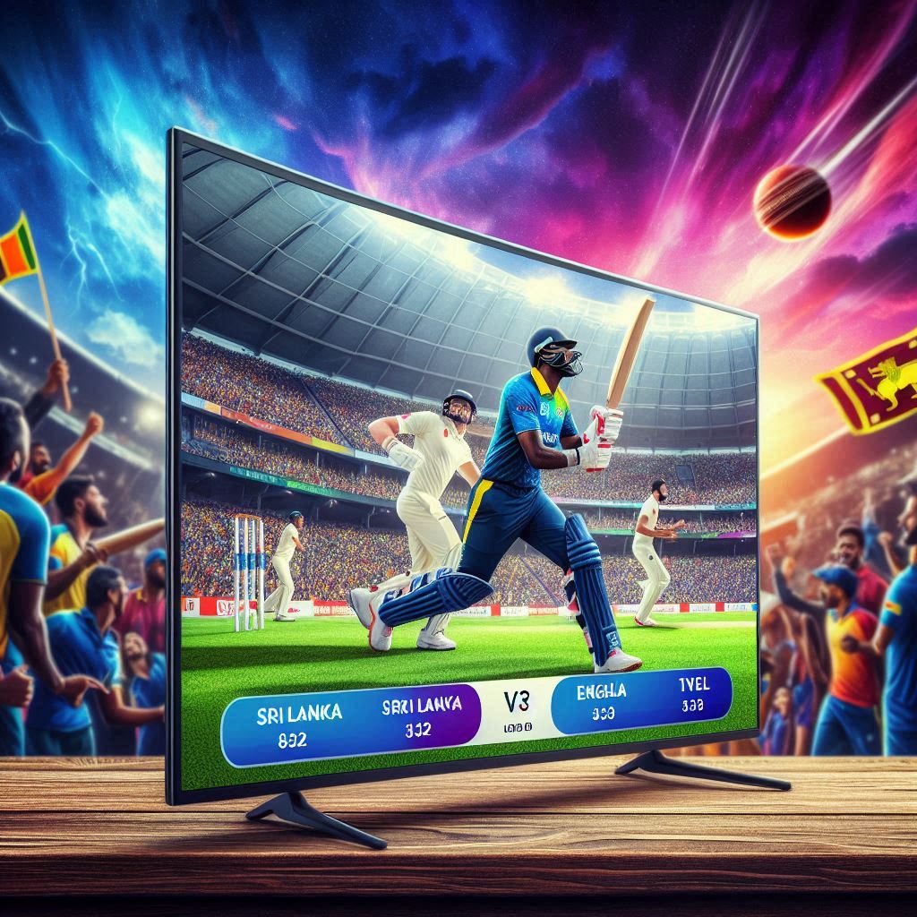 Hotstar streaming Sri Lanka vs England cricket match in HD with live commentary."